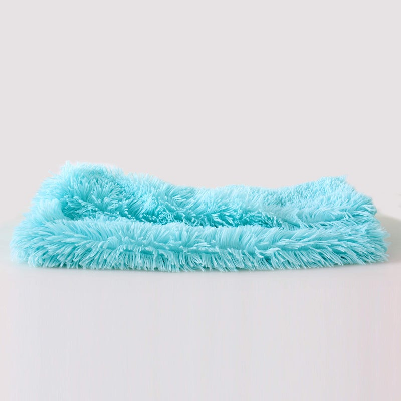 Reafort Luxury Long Hair, PV Fur, Faux Fur Body Pillow Cover/Case 21inx54in with Hidden Zipper Closure (Aqua, Body) - Image 5